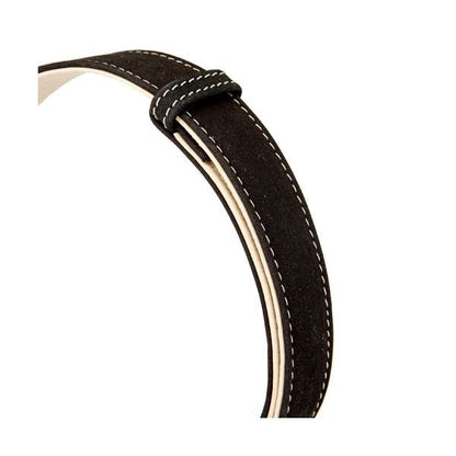 Karlie Buffalo Ultra Halsband – Echtes Büffelleder mit Alu-Steckschnalle, Schwarz/Hellbeige