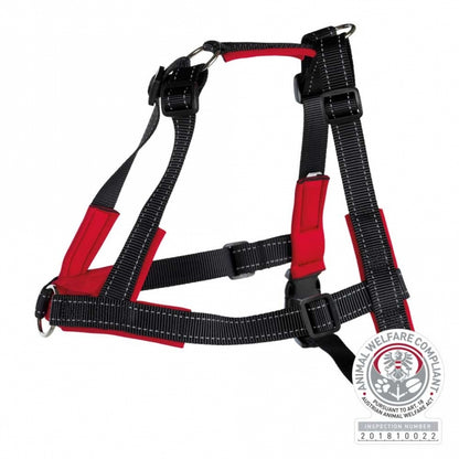Trixie Trainingsgeschirr Lead'n'Walk Soft – Neopren-Polsterung, Stufenlos verstellbar, Schwarz