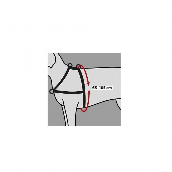 Trixie Trainingsgeschirr Lead'n'Walk Soft – Neopren-Polsterung, Stufenlos verstellbar, Schwarz