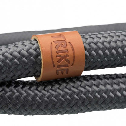 Trixie BE NORDIC Zug-Stopp-Halsband – Rund gewebtes Tau, Stufenlos verstellbar, Schwarz/Sand/Petrol/Dunkelgrau