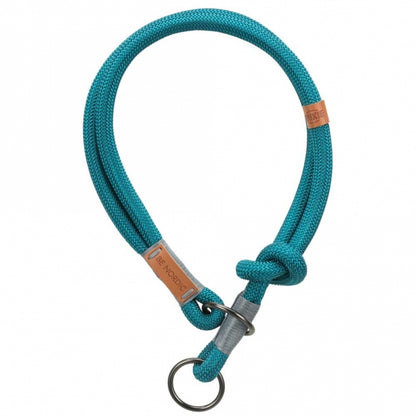 Trixie BE NORDIC Zug-Stopp-Halsband – Rund gewebtes Tau, Stufenlos verstellbar, Schwarz/Sand/Petrol/Dunkelgrau