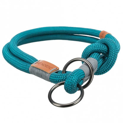 Trixie BE NORDIC Zug-Stopp-Halsband – Rund gewebtes Tau, Stufenlos verstellbar, Schwarz/Sand/Petrol/Dunkelgrau