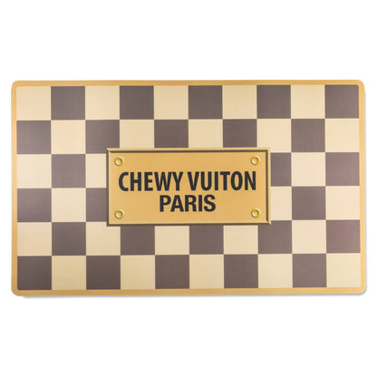 Checker Chewy Vuiton Tischset – Stilvolle Unterlage für Hundenäpfe
