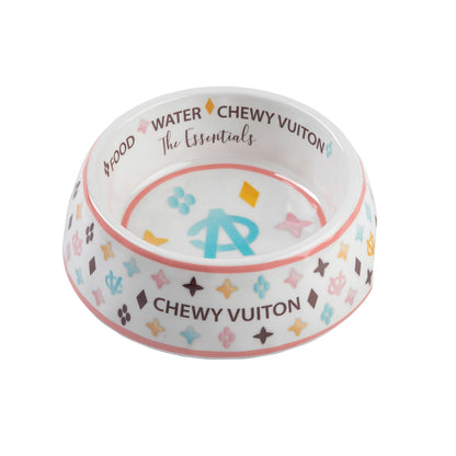 Checker Chewy Vuiton Hundenapf – Stilvolle Futterschale mit rutschfestem Boden