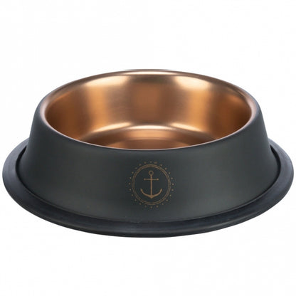 Trixie BE NORDIC Edelstahlnapf – Schwarz/Bronze, 0,7 l