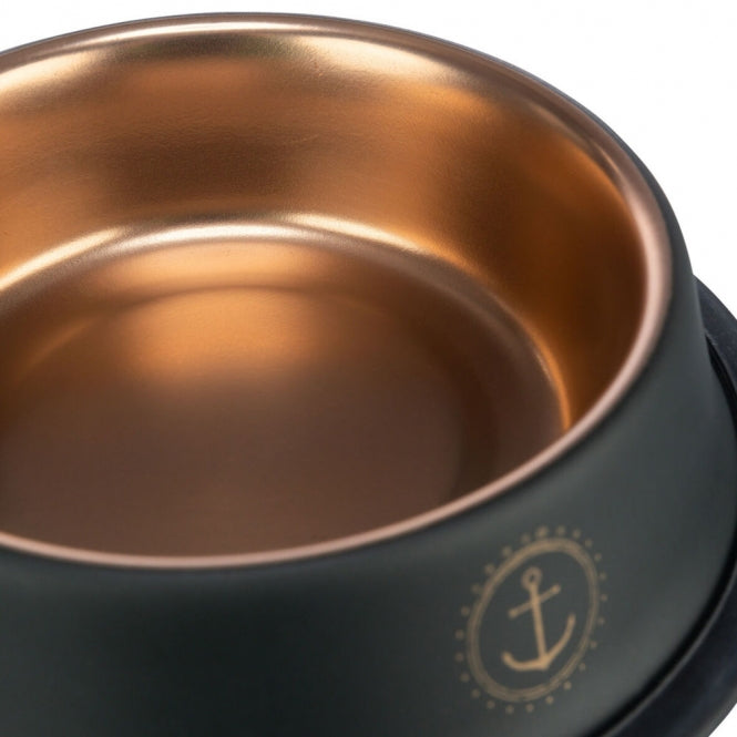 Trixie BE NORDIC Edelstahlnapf – Schwarz/Bronze, 0,7 l