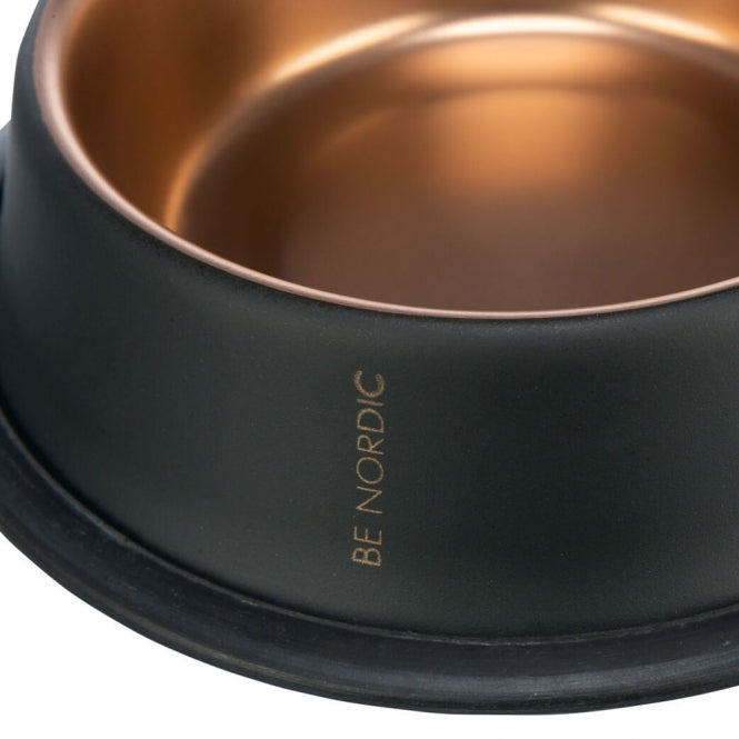 Trixie BE NORDIC Edelstahlnapf – Schwarz/Bronze, 0,7 l