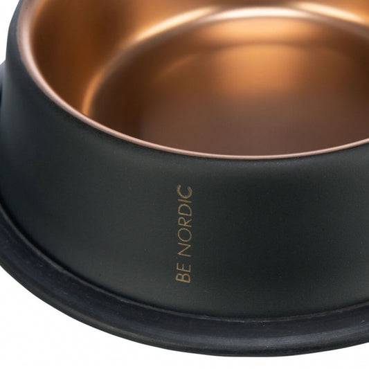 Trixie BE NORDIC Edelstahlnapf – Schwarz/Bronze, 0,7 l
