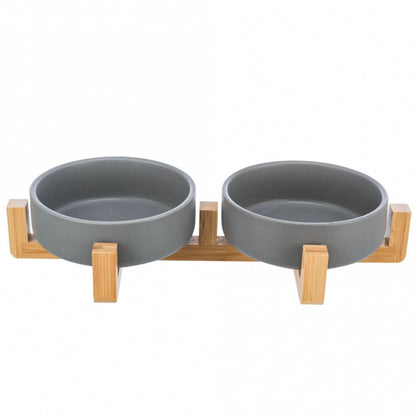 Trixie Napf-Set aus Keramik & Holz – Modernes Design für Futter und Wasser