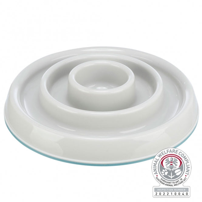 Trixie Slow Feeding Kunststoffnapf – 0,45 l, Anti-Schling Napf