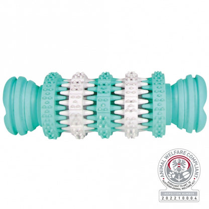 Trixie Denta Fun Knochen – Naturgummi mit Minzgeschmack, Sanfte Zahnfleischmassage, 11 cm