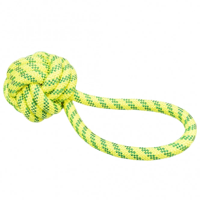 Trixie Aqua Toy Spieltau mit eingeflochtenem Ball – Schwimmfähiges Hundespielzeug aus Polyester, ca. ø 7 × 21 cm