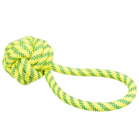 Trixie Aqua Toy Spieltau mit eingeflochtenem Ball – Schwimmfähiges Hundespielzeug aus Polyester, ca. ø 7 × 21 cm