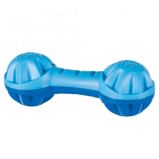 Trixie Kühl-Hantel Hundespielzeug – Erfrischendes Spielzeug aus TPR, ideal für heiße Tage, ca. 18 cm