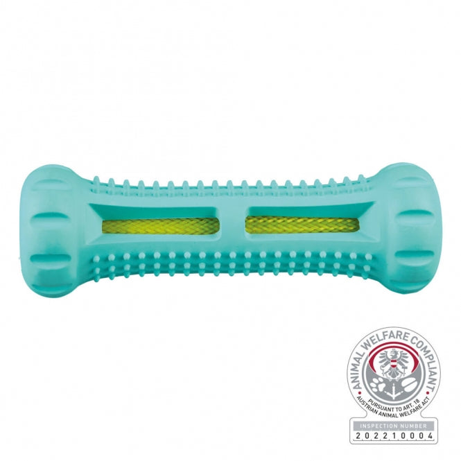 Trixie Denta Fun Stick – Hundespielzeug aus Naturgummi mit Minzgeschmack, Fördert Zahnpflege, 14 cm