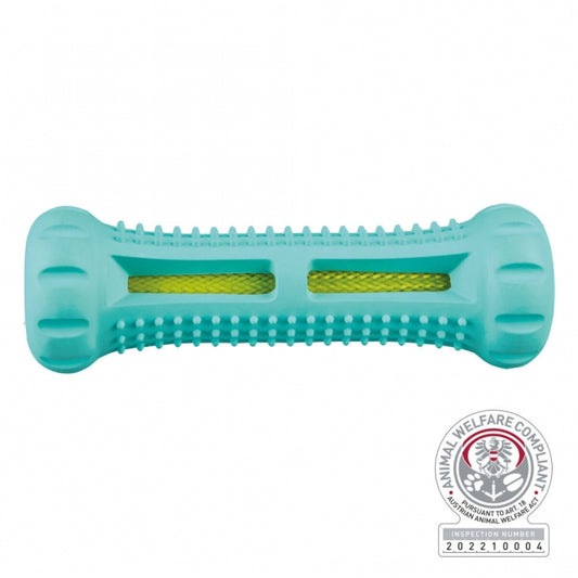 Trixie Denta Fun Stick – Hundespielzeug aus Naturgummi mit Minzgeschmack, Fördert Zahnpflege, 14 cm