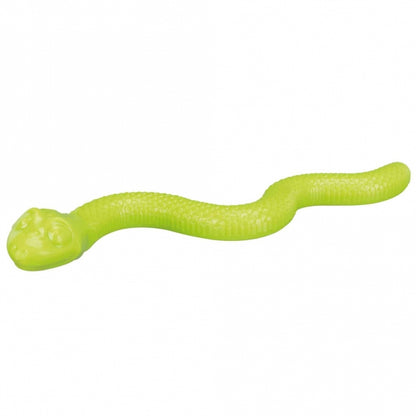 Trixie Snack-Snake aus TPR – Robustes Spielzeug mit integrierter Leckerei-Funktion, 42 cm