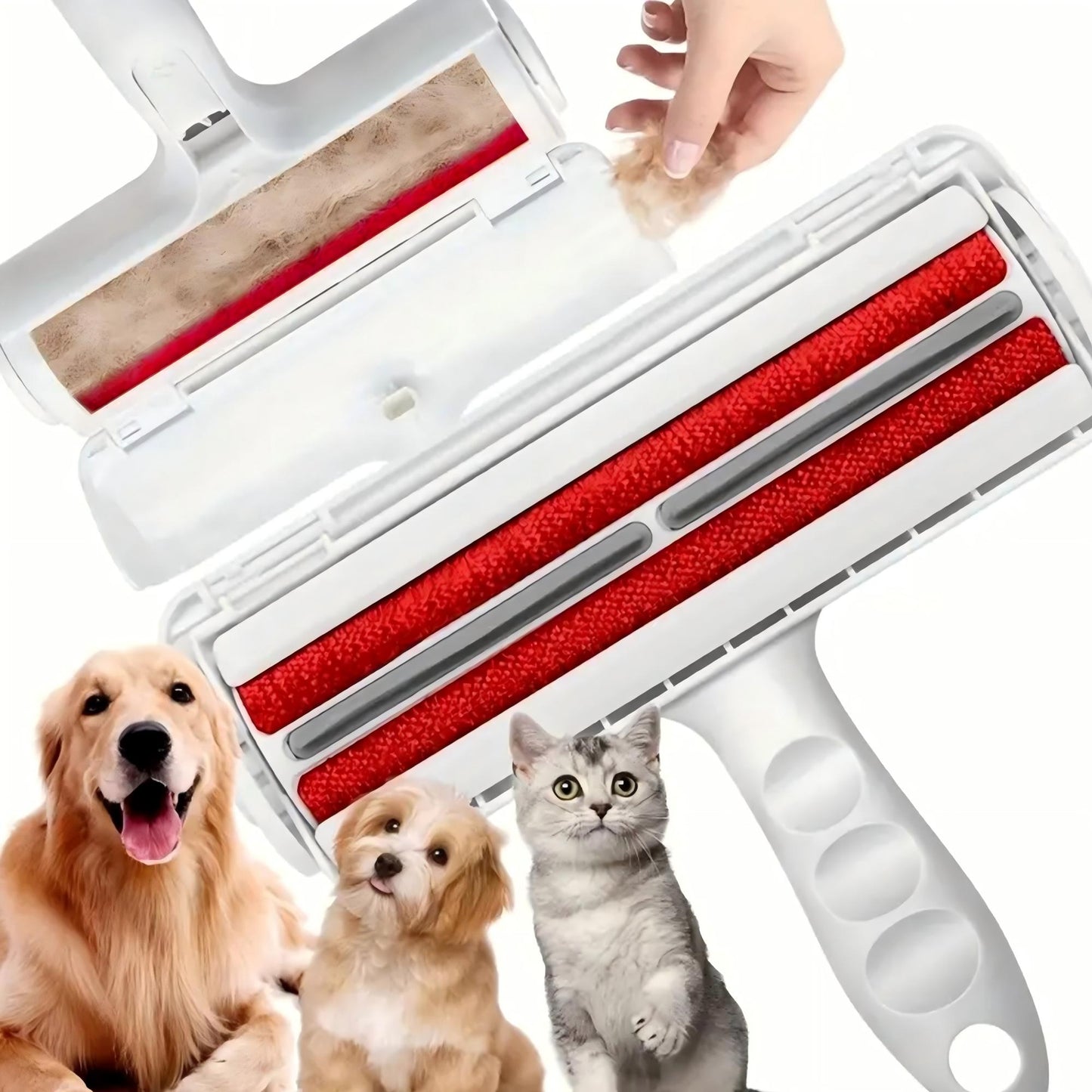 Tierhaarentferner Fusselrolle, Fusselrolle für Hundehaare und Katzenhaare Wiederverwendbar, Fusselbürste für Tierhaar, für Sofa, Bett, Teppich, Kratzbaum, weiß