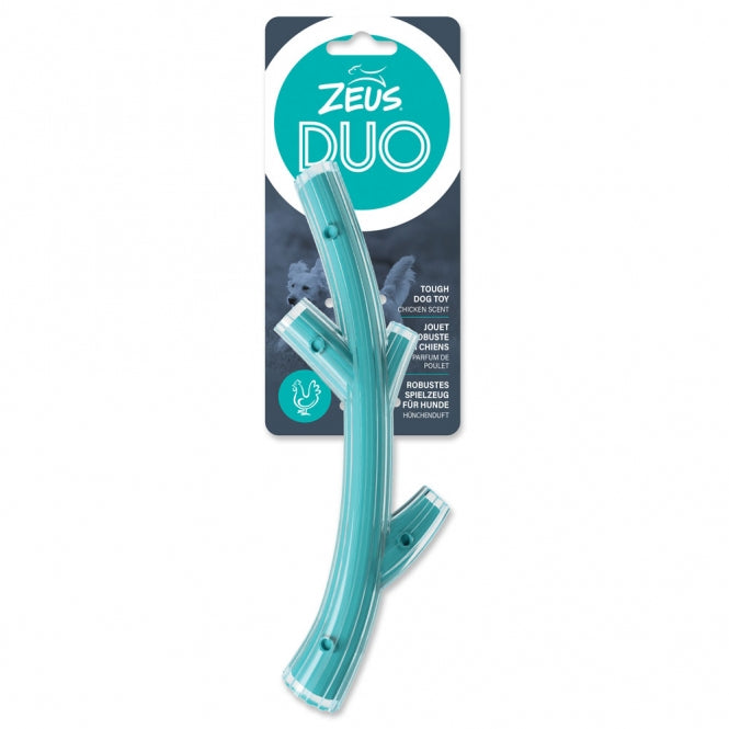 Zeus DUO Kleiner Stick – Robustes Kauspielzeug mit Hühnchenduft, ca. 23 cm
