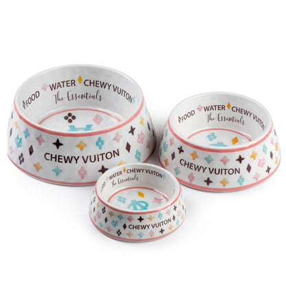 Checker Chewy Vuiton Hundenapf – Stilvolle Futterschale mit rutschfestem Boden