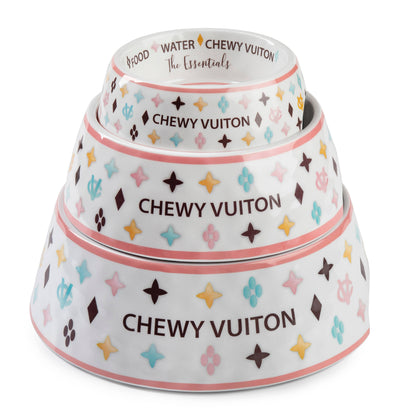 Checker Chewy Vuiton Hundenapf – Stilvolle Futterschale mit rutschfestem Boden