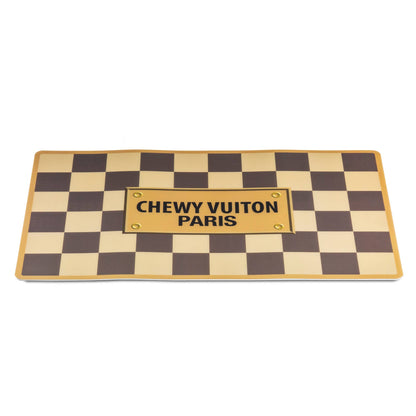 Checker Chewy Vuiton Tischset – Stilvolle Unterlage für Hundenäpfe