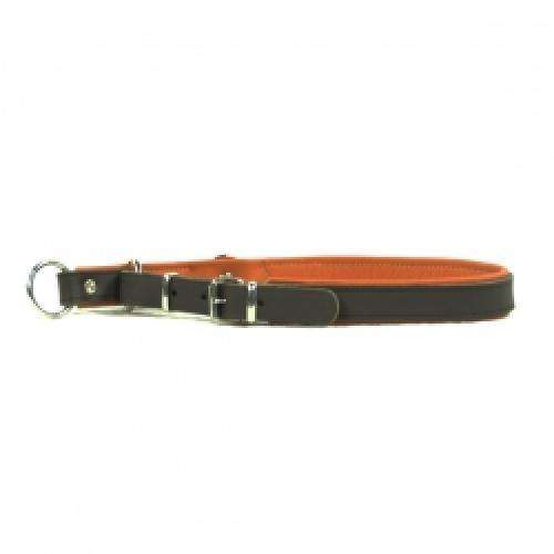 Hunter Dressurhalsung Flach – Echtlederhalsband mit Zugbegrenzung